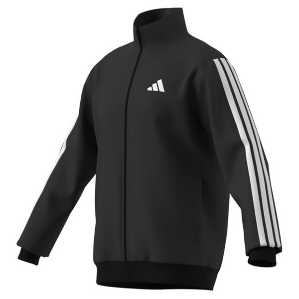Adidas Men's Size 3-Stripes Tricot Track Top (Black)