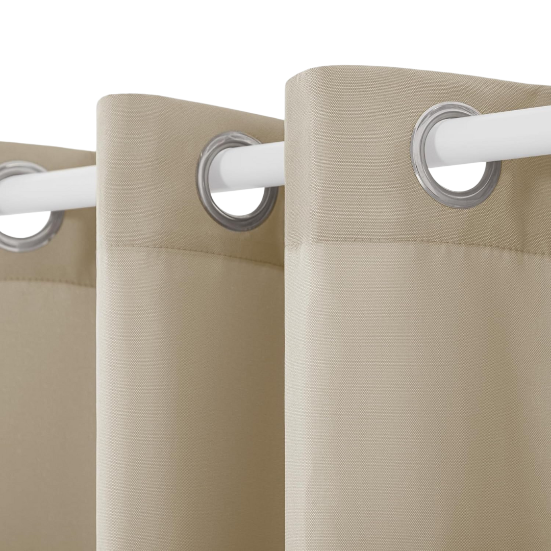 2-Pack Town & Country Basics Cabana Solid Heavyweight Curtains