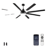 8 Blades 72" Large Ceiling Fans w/ Lights & Remote/APP Control