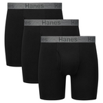 3-Pack Hanes Men's Stay Dry Pouch Cotton Stretch Boxer Brief