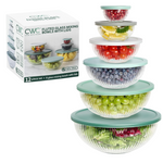 12-Piece Cook With Color Glass Mixing Bowl Set W/ Lids