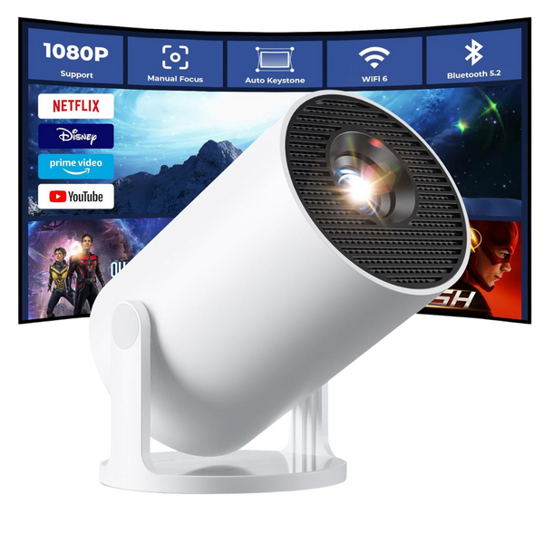 1080P WiFi Bluetooth Mini Projector With Built-in Apps