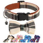 Plaid Dog Bow Tie Collar With Safety Buckle