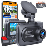 ROVE R2-4K DUAL Front & Rear Dash Cam W/ STARVIS 2 Sensor