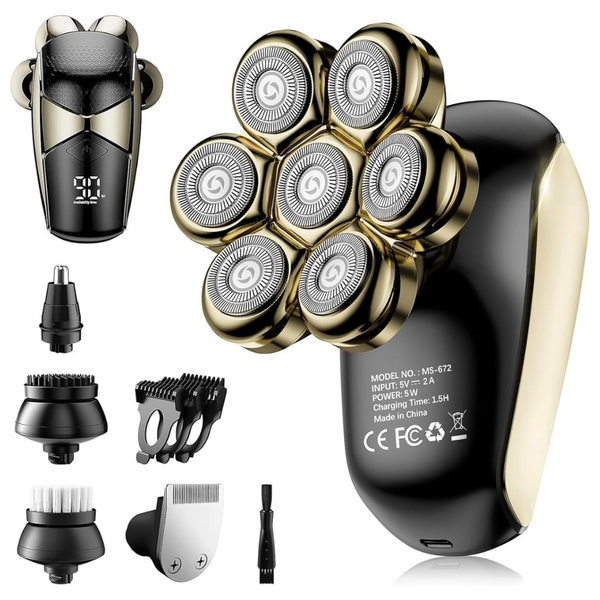 Shpavver 5-in-1 Waterproof Electric Rotary Shavers