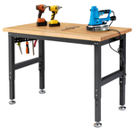 48" Adjustable Height Rubberwood Tabletop Work Table