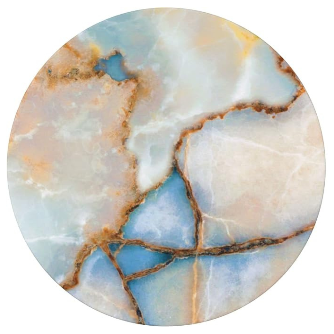 Natural Marble Texture Tablecloth With Elastic Edge