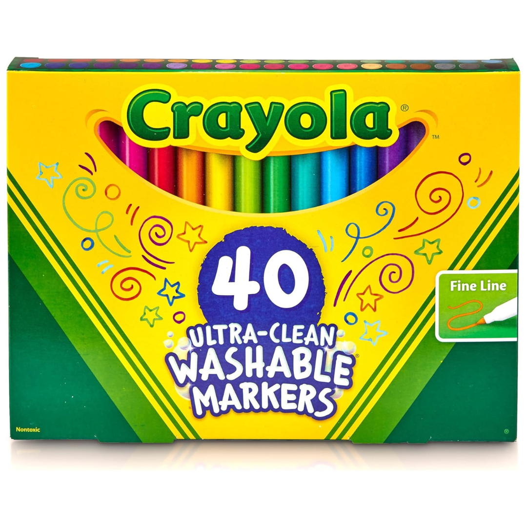 40-Count Crayola Ultra Clean Fine Line Washable Markers