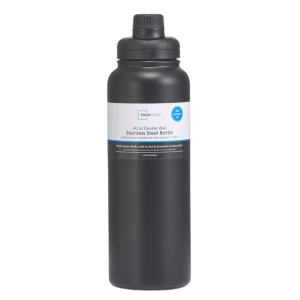 Mainstays 40 Fl Oz Insulated Stainless Steel Water Bottle