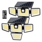 2-Pack AmeriTop LED Solar Motion Sensor Lights W/4 Heads