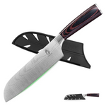 Fullhi Santoku Stainless Steel Chef Knife With Sheath