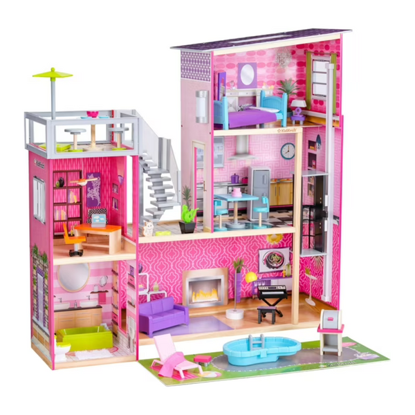 KidKraft Uptown Wooden Dollhouse With 36 Accessories