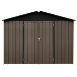 10ft W x 12ft D Metal Shed With Double Door (120 sq. ft.) (3 Colors)
