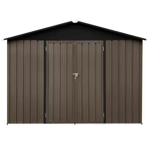 10ft W x 12ft D Metal Shed With Double Door (120 sq. ft.) (3 Colors)