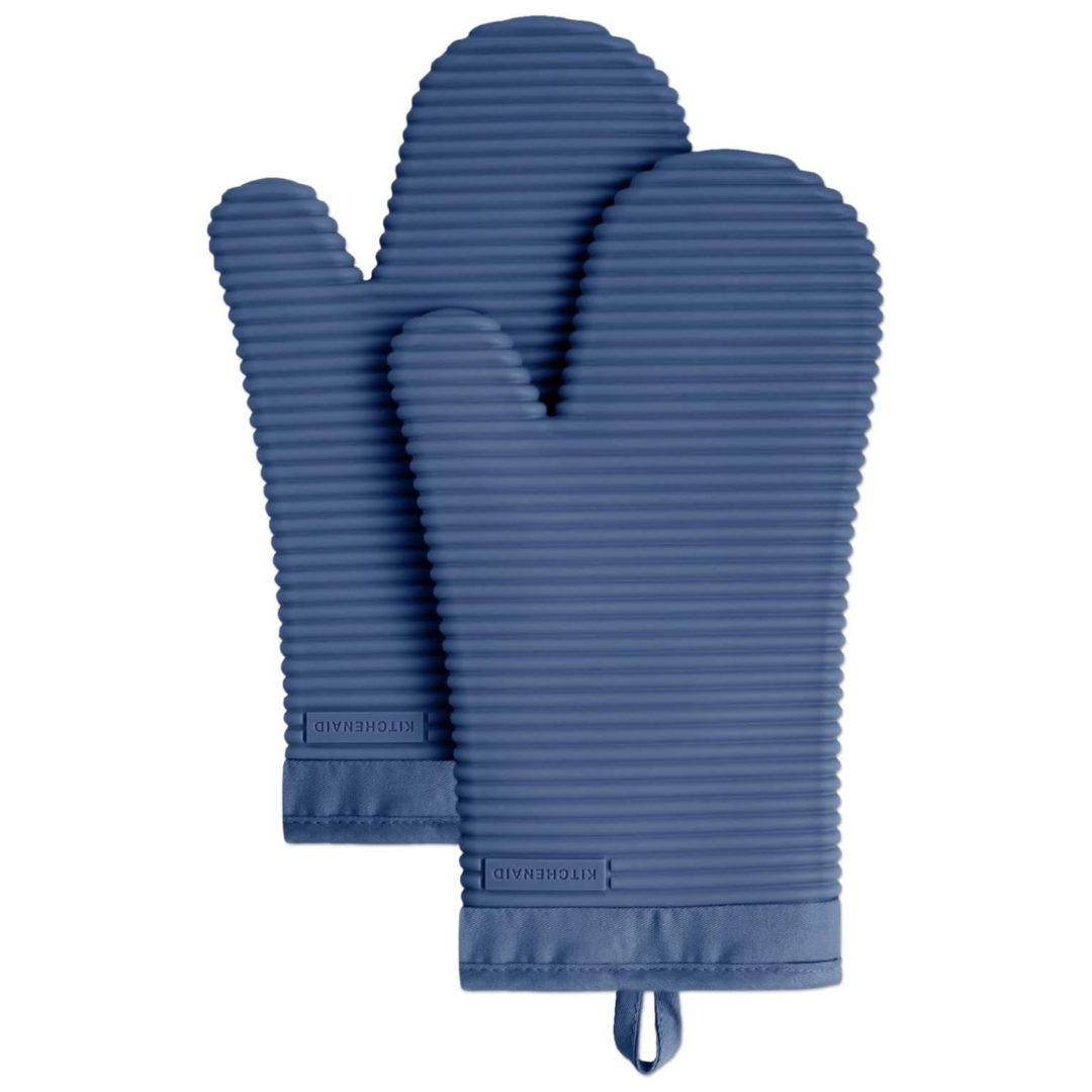 2-Pack KITCHENAID Ribbed Soft Silicone Oven Mitt Set