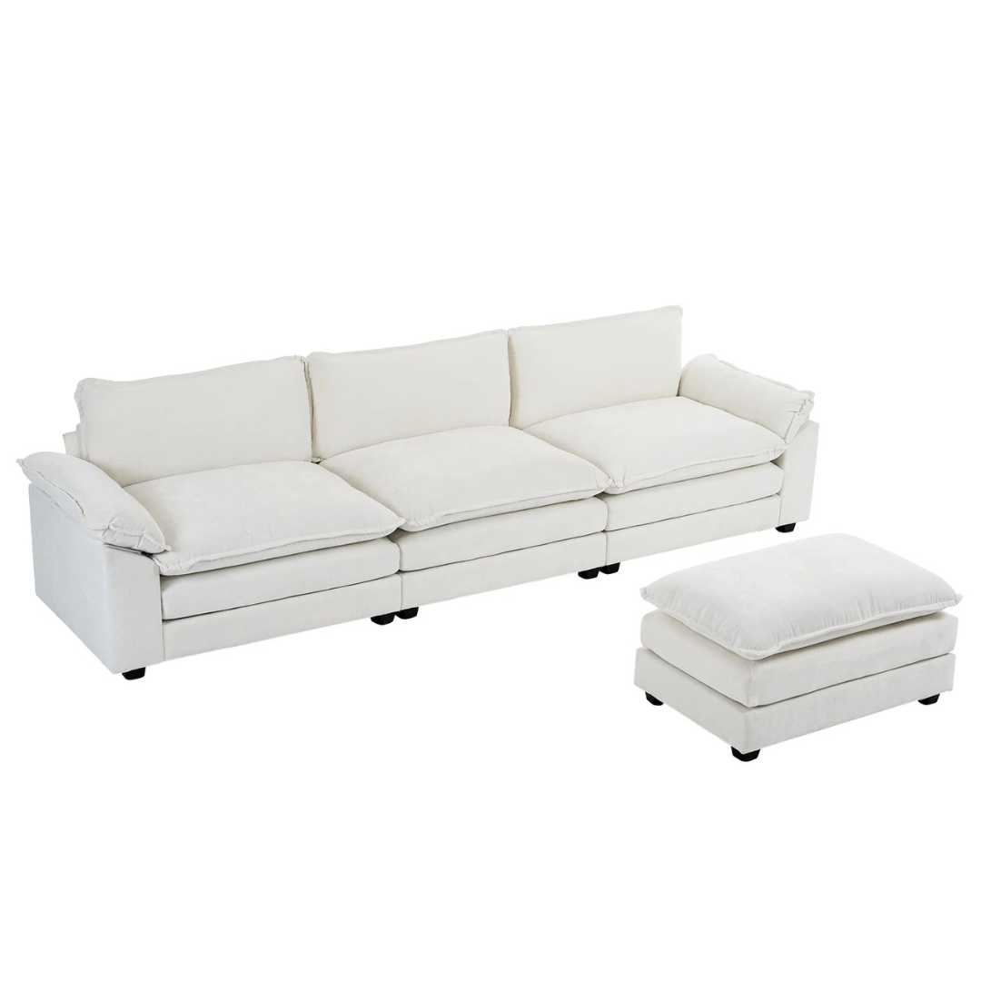 Ktaxon 120" W Sectional Sofa L Shaped Couch