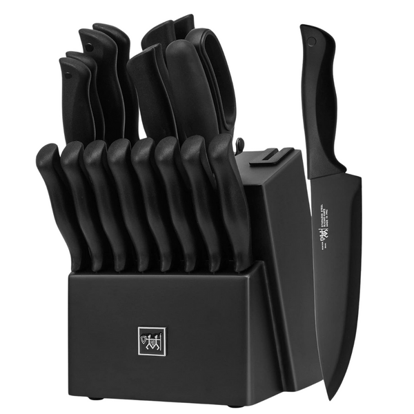 19-Piece Hunter Dual Self Sharpening Kitchen Knife Set With Block