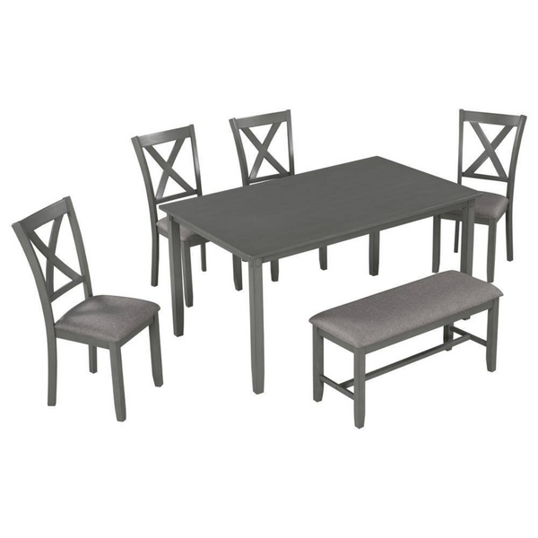 6-Piece Harper & Bright Designs Wooden Dining Set