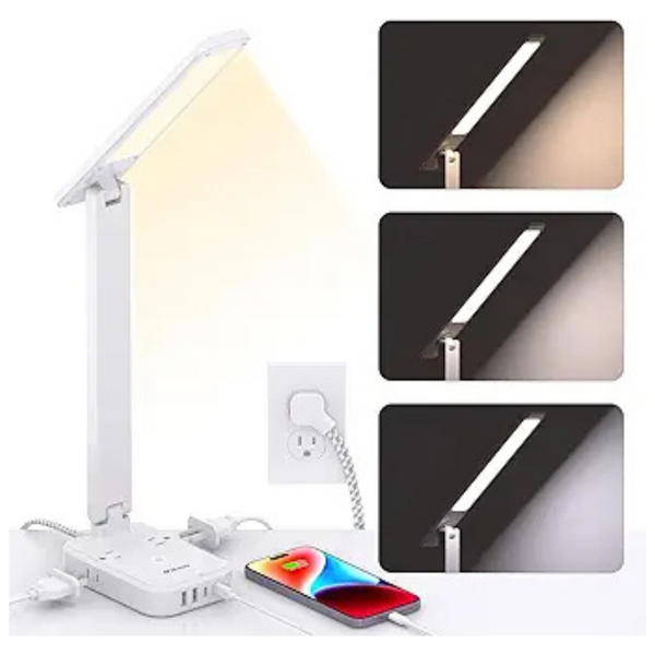 5-Ft 4-Outlets 4-USB Ports Power Strip With LED Lamp