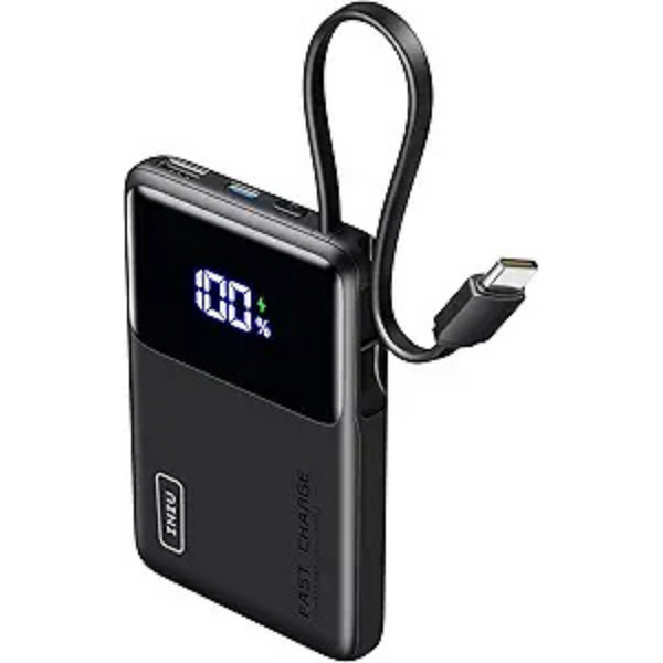INIU 45W 10000mAh Portable Power Bank with Built-in USB-C Cable