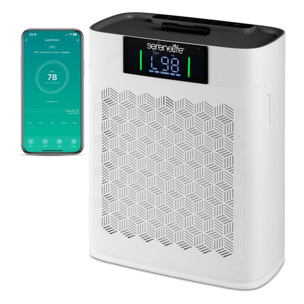 SereneLife Smart WiFi HEPA Air Purifier w/App Control (1,076 Sq Ft)