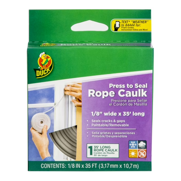 Duck Brand 1/8" x 35ft Press to Seal Rope Caulk Roll