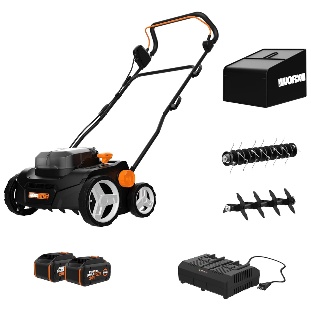Worx Nitro 40V Cordless 14" Lawn Dethatcher