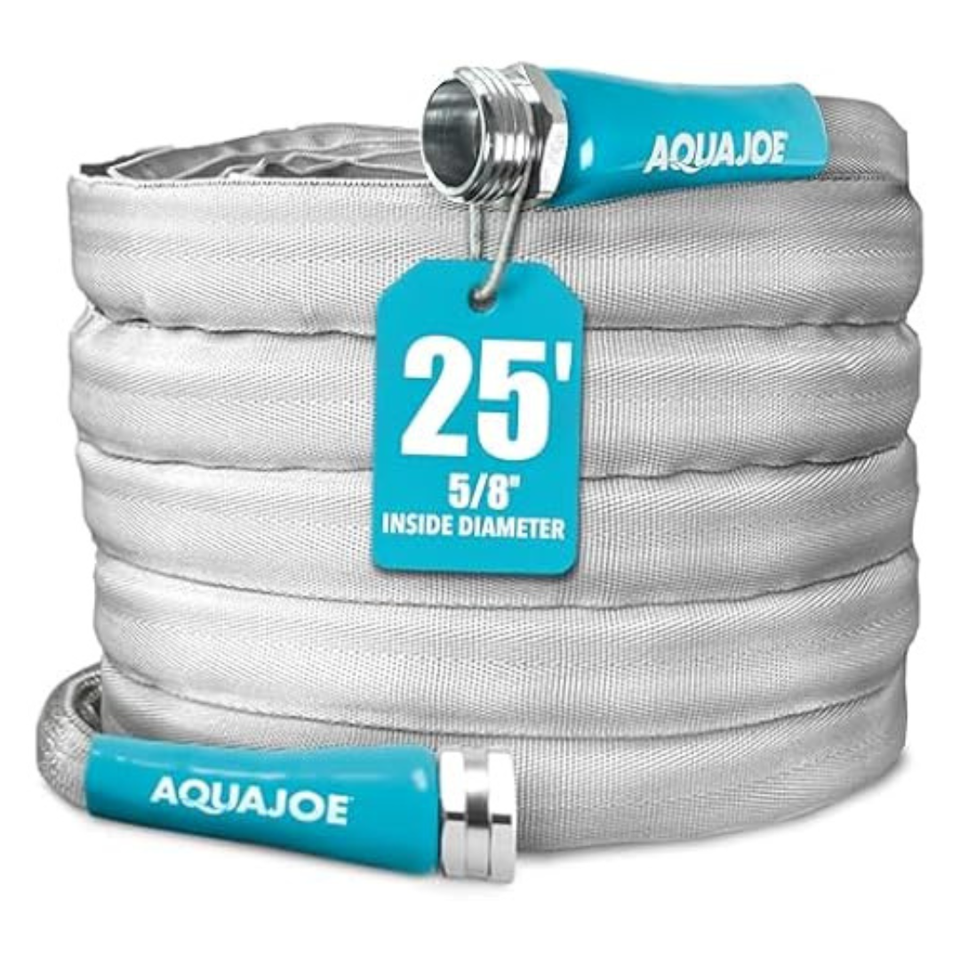 Aqua Joe 25ft Xtreme Fiberjacket Flexible Garden Hose