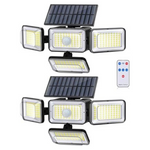 2-Pack 4-Panel Waterproof Motion Sensor Solar Outdoor Lights