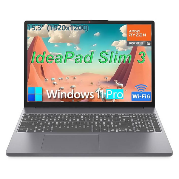 Lenovo IdeaPad Slim 3 15.3" FHD+ Laptop (Ryzen 5 7535HS / 16GB RAM / 512GB SSD)