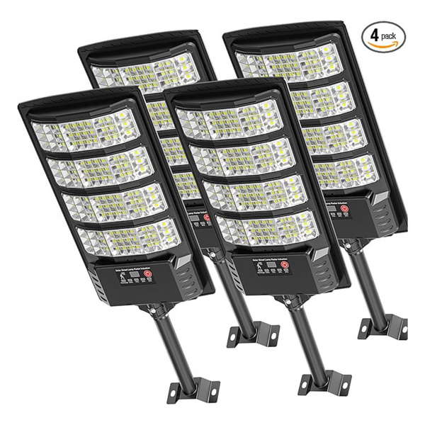 4-Pack Okpro Outdoor Super Bright Solar Street Lights