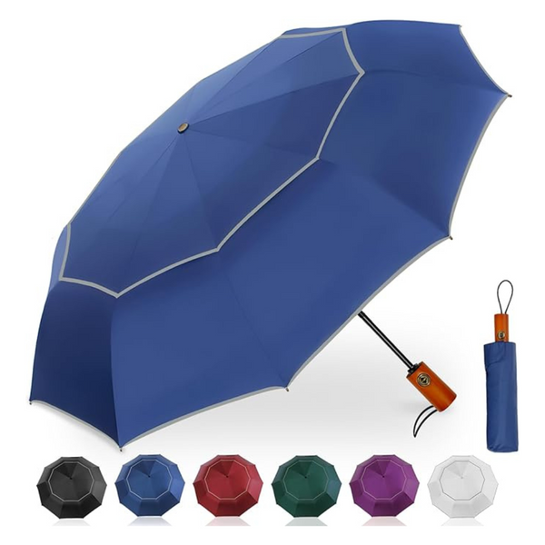 Satol 46" Windproof Large Compact Golf Umbrella