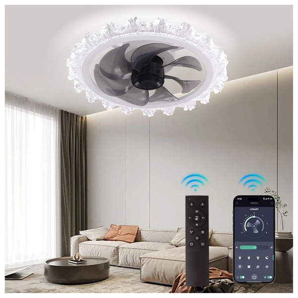 EINRZi 16.9" Modern Ceiling Fans With Lights And Remote