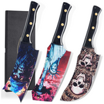 3-Pack Topfeel Color-Coded Coated Butcher Knife Set