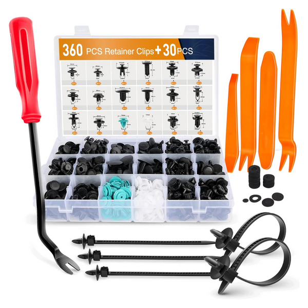 360-Count Push Bumper Fastener Rivet Clips