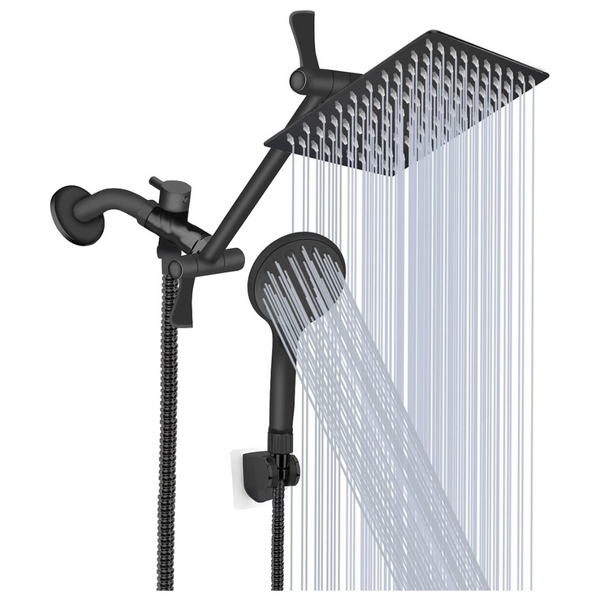 8" High Pressure Shower Head With 11'' Extension Arm