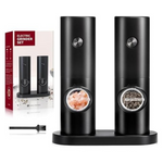 2-Pack Simple Deluxe Electric Salt And Pepper Grinder Set