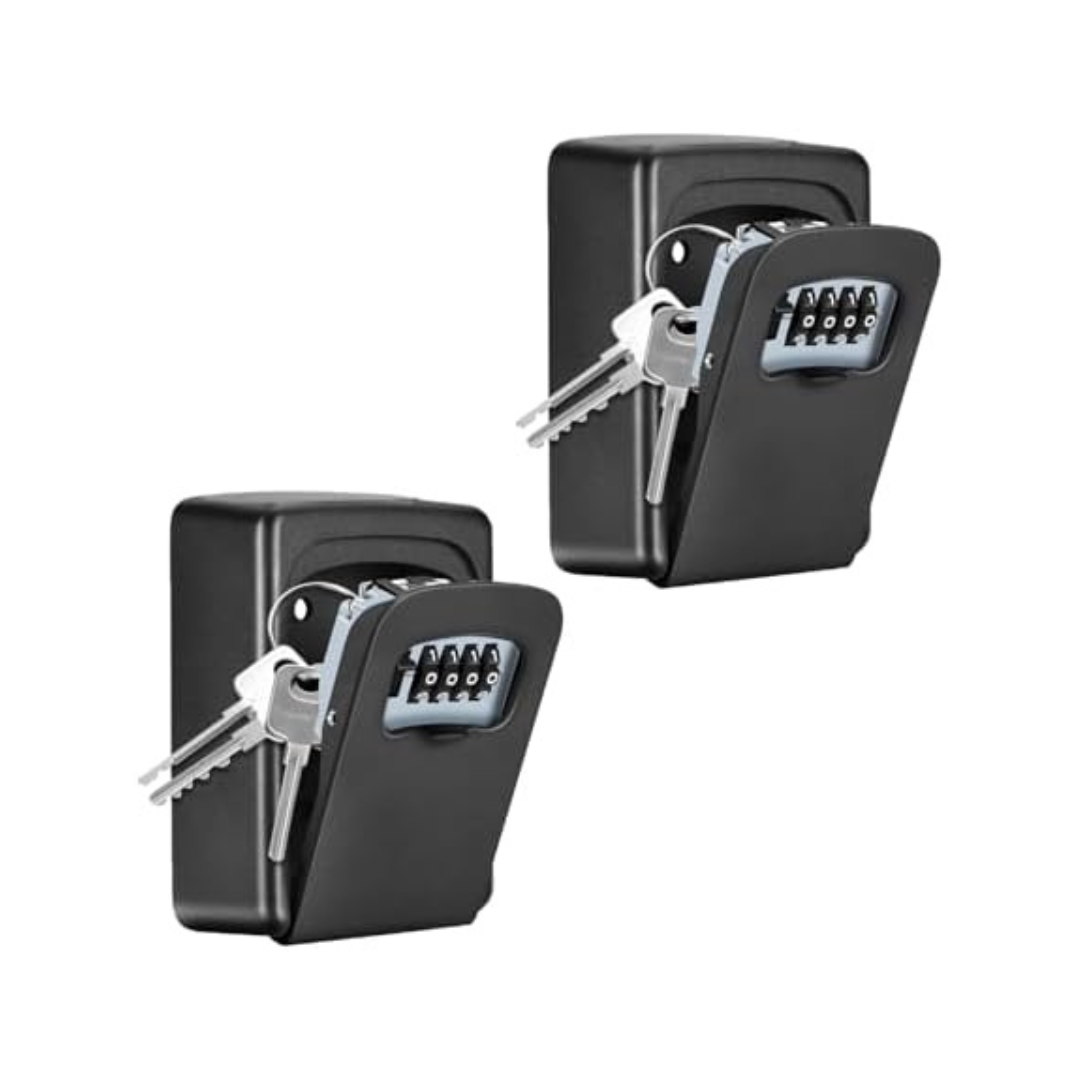 2-Pack Fayleeko Key Wall Mounted 4 Digit Combination Lockbox