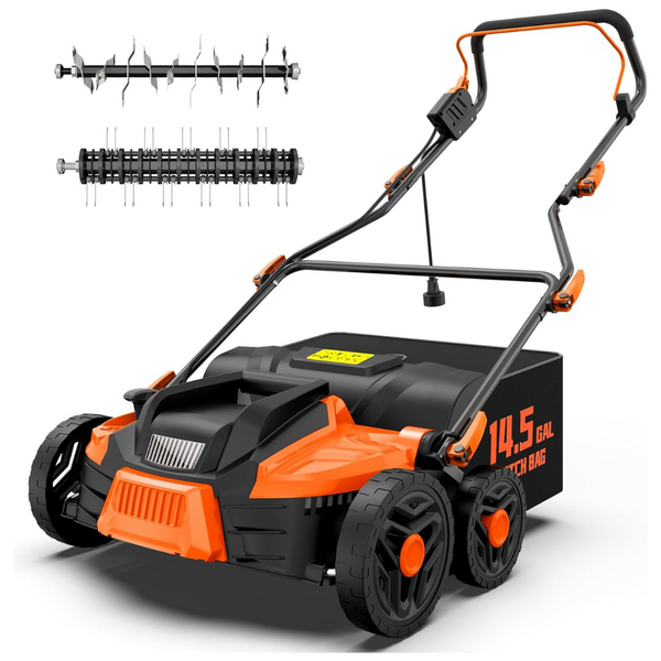 Tiectown 16" 15.5 Amp 2-in-1 Electric Dethatcher & Scarifier