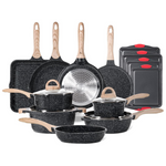 28-Piece Jeetee Non Stick Cookware Pots And Pans Set