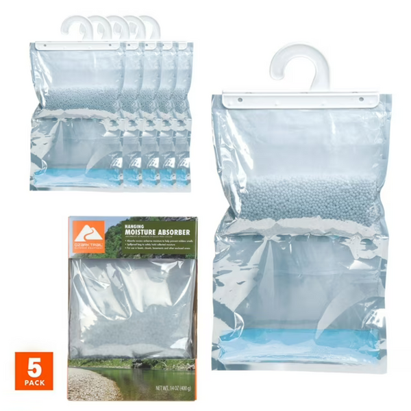 5-Pack Ozark Trail Hanging Bag Moisture Absorber Dehumidifier