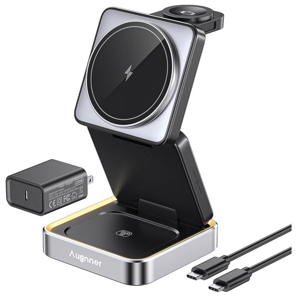Augnner Folding 3-in-1 15W Wireless Charger