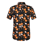 SSLR Men's Causal Pumpkins / Skeleton Short Sleeve Halloween Shirts