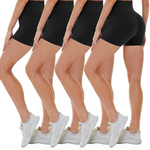 4-Pack Campsnail 5"/8" Tummy Control Women's Biker Shorts