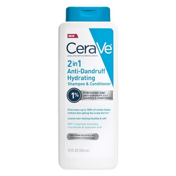 CeraVe 2-in-1 Hydrating Anti Dandruff Shampoo and Conditioner