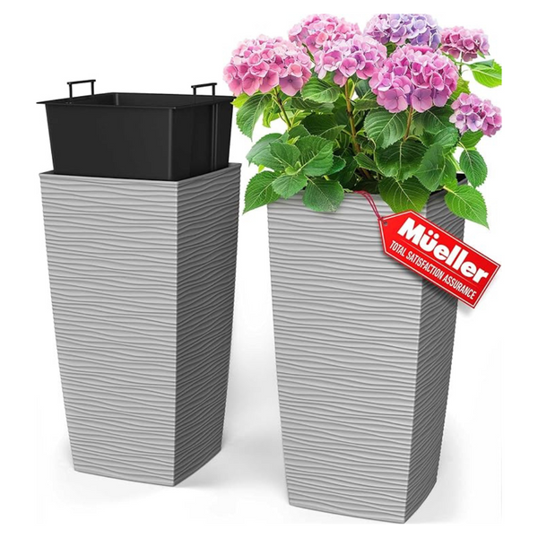 2-Pack 24" Mueller M-Resin Heavy Duty Planter