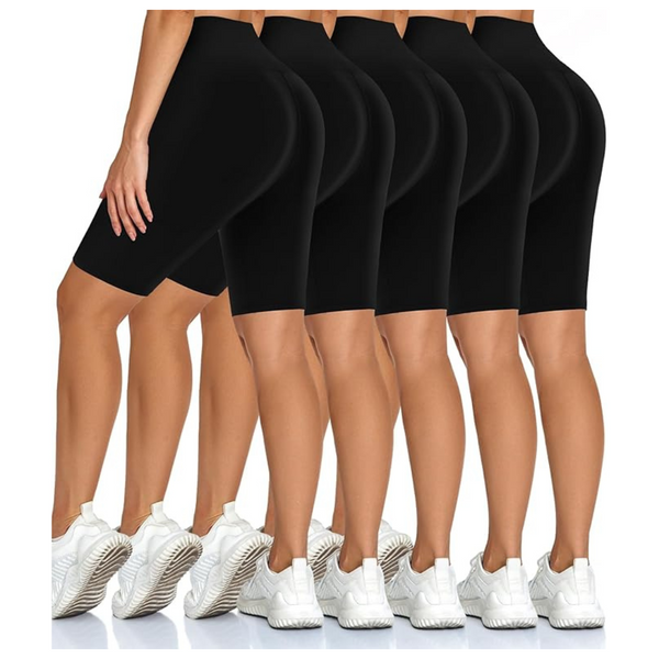 5-Pack Diu Life 8" Buttery Soft High Waist Biker Short