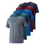 5-Pack Men's Quick-Drying Athletic Workout T-Shirt