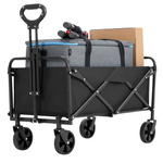 220 Lbs Cap. Collapsible Foldable Garden Wagon Carts W/ Wheels