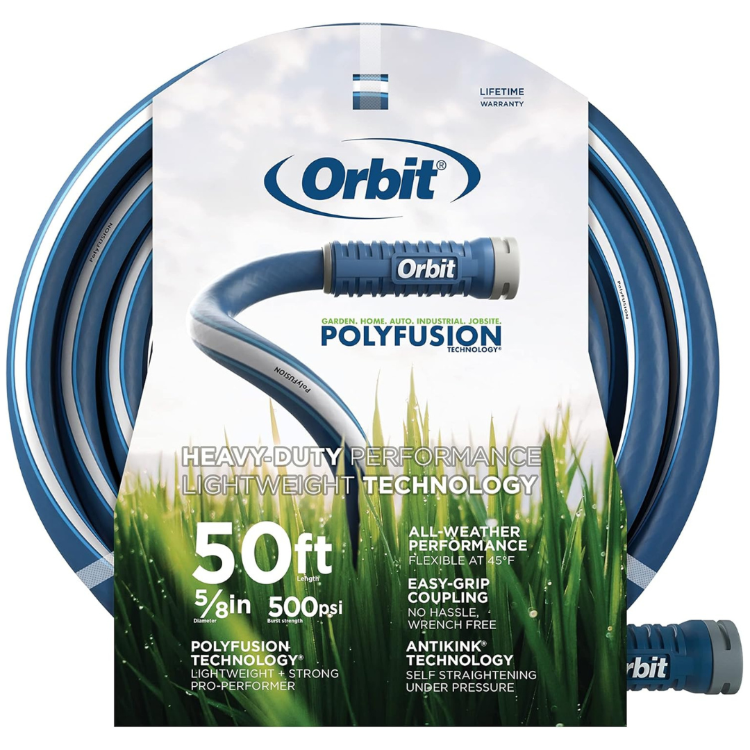 Orbit 50ft x 5/8" Polyfusion Heavy-Duty Water Garden Hose